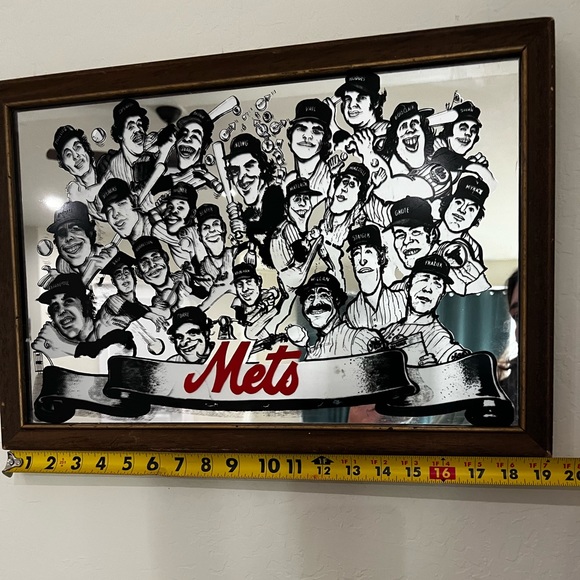 VERY RARE 1977 NEW YORK METS TEAM MIRROR - (Tom Seaver, Jerry Koosman) - Picture 2 of 3
